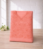 Orange colour with black and white embroidery