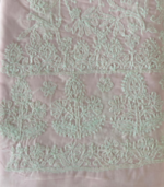 Baby Pink colour piece with white thread embroidery