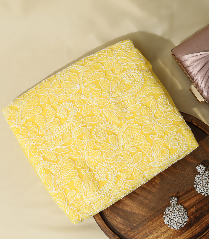 1 Georgette Kurta Set – Radiant Sunshine Yellow Elegance - Image 1