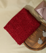 Georgette Kurta Set – Royal Crimson Red Elegance