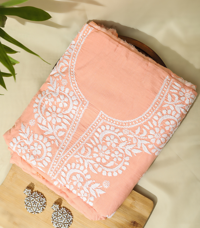 1 Pure Mudal Kurta Set – Soft Peach Elegance - Image 1