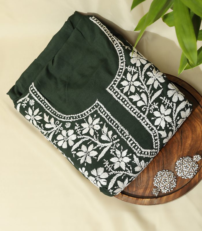 1 Pure Mudal Kurta Set – Classic Bottle Green Grace - Image 1