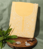 Pure Cotton Embroidered Suit Set – Sunshine Yellow Elegance