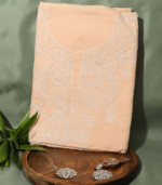 Pure Cotton Heavy Embroidered Suit Set – Peach Glow Elegance
