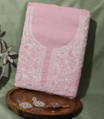 Pure Cotton Heavy Embroidered Suit Set – Rose Pink Elegance