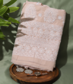 Pure Cotton Heavy Embroidered Suit Set – Nude Blush Elegance