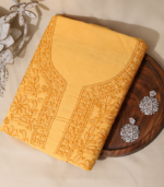 Pure Cotton Sunshine Yellow Embroidered Suit Set – Timeless Elegance