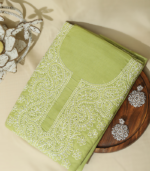 Pure Cotton Pista Green Embroidered Suit Set – Classic Elegance