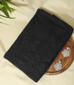 Pure Cotton Classic Black Embroidered Suit Set – Timeless Royal Elegance