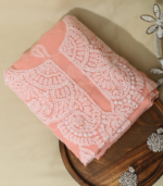 Georgette Kurta Set – Elegant Peach Pink Ensemble