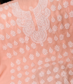 Georgette Kurta Set – Elegant Peach Pink Ensemble - Image 2