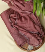 Chanderi Silk Kurta Set – Elegant Wine Mauve Ensemble - Image 2