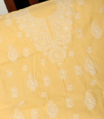 Pure Cotton Embroidered Suit Set – Sunshine Yellow Elegance - Image 2