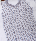 Pure Cotton Embroidered Suit Set – Classic White Elegance - Image 2