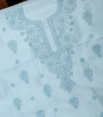 Pure Cotton Heavy Embroidered Suit Set – Powder Blue Grace - Image 2