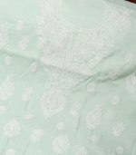 Pure Cotton Heavy Embroidered Suit Set – Mint Green Elegance - Image 2