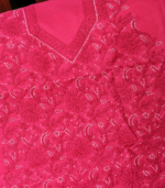 Pure Cotton Heavy Embroidered Suit Set – Rani Pink Elegance - Image 2