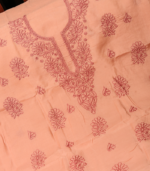 Pure Cotton Peach Embroidered Suit Set – Soft Festive Elegance - Image 2