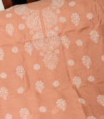 Pure Cotton Dusty Peach Embroidered Suit Set – Soft Royal Grace - Image 2