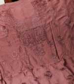 Chanderi Silk Kurta Set – Elegant Wine Mauve Ensemble - Image 3