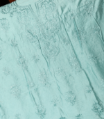 Chanderi Silk Kurta Set – Elegant Pastel Sea Green Ensemble - Image 3