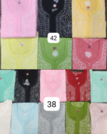 Beautiful Chikankari Cotton Front Jaal Lime Green Kurti - Image 2