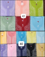 Beautiful Chikankari Cotton Front Jaal Lime Green Kurti - Image 4