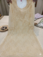 Elegant Skin Color Georgette Kurti with Intricate Embroidery - Image 2