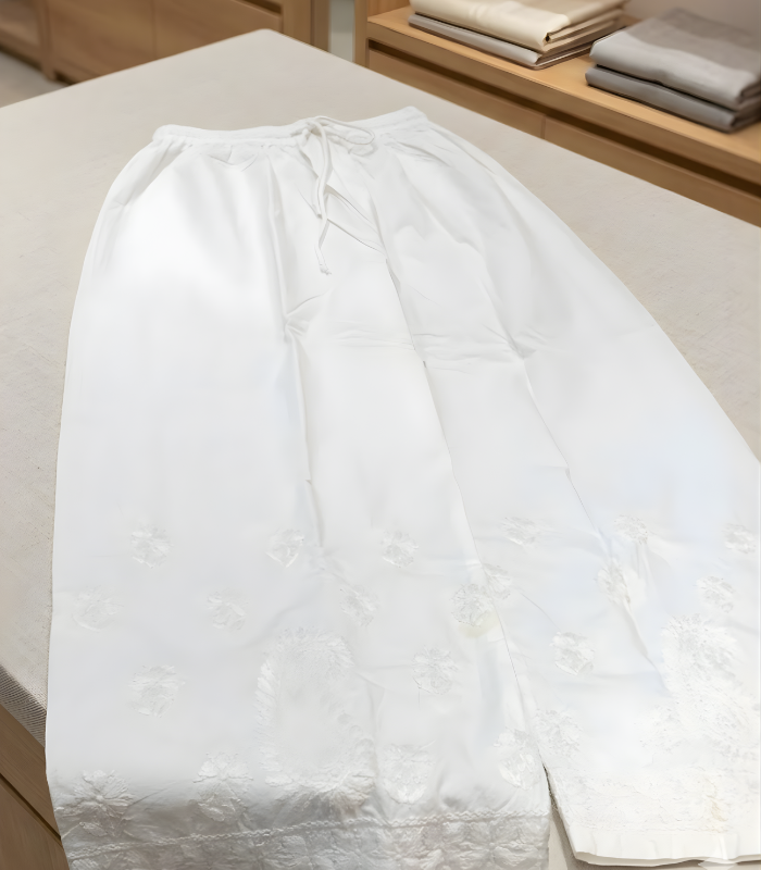 Untitled design (8) Cotton Plazzo – Chikankari Work - Image 1